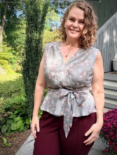 Sarah Wrap Peplum Top Sewing Pattern LIVIA PDF